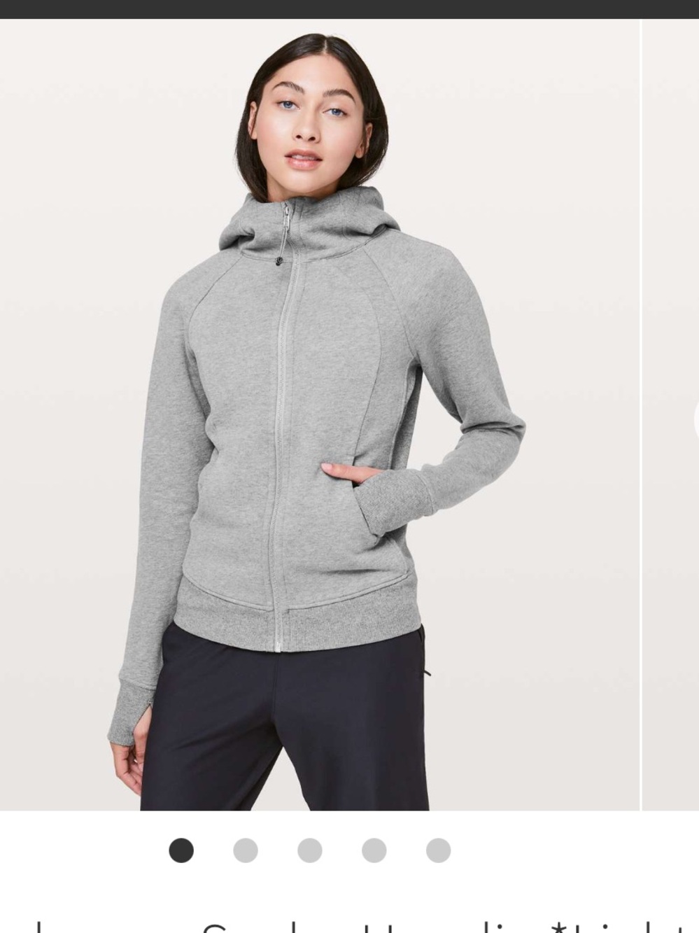 Lululemon Lightweight Cotton Fleece Scuba Hoodie.
